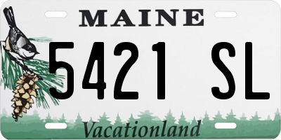 ME license plate 5421SL