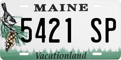 ME license plate 5421SP