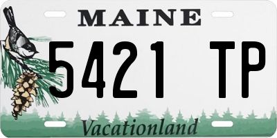 ME license plate 5421TP