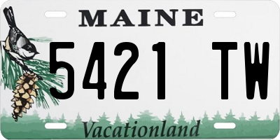 ME license plate 5421TW