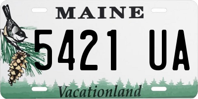 ME license plate 5421UA