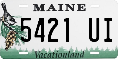 ME license plate 5421UI