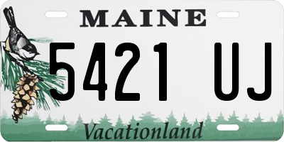 ME license plate 5421UJ