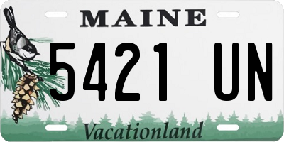 ME license plate 5421UN
