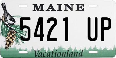 ME license plate 5421UP