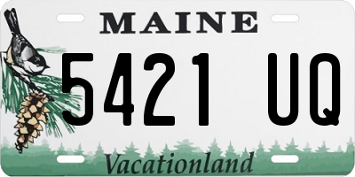 ME license plate 5421UQ