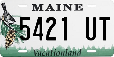 ME license plate 5421UT