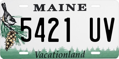 ME license plate 5421UV