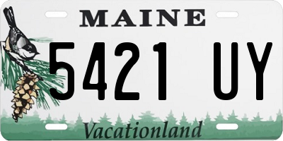 ME license plate 5421UY