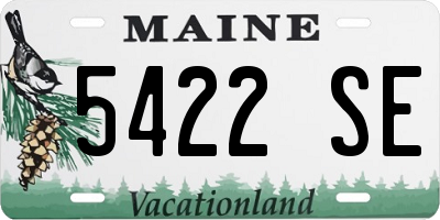 ME license plate 5422SE