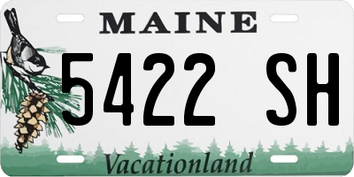 ME license plate 5422SH