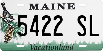 ME license plate 5422SL