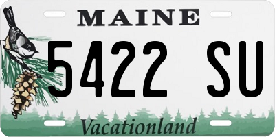 ME license plate 5422SU