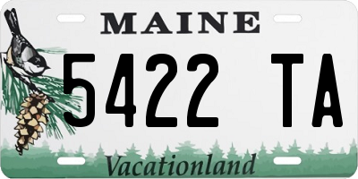 ME license plate 5422TA