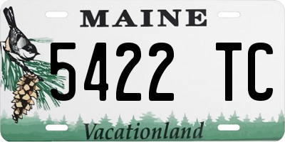 ME license plate 5422TC