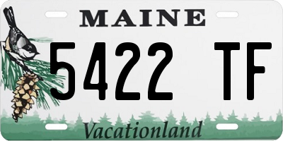 ME license plate 5422TF