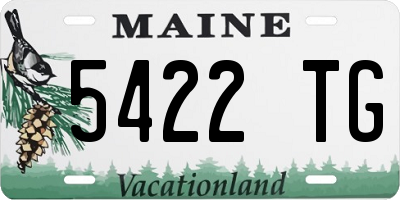 ME license plate 5422TG
