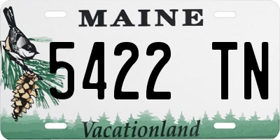 ME license plate 5422TN