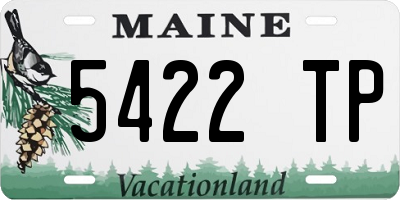 ME license plate 5422TP