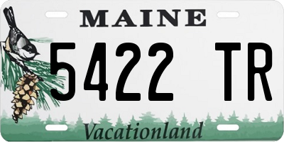 ME license plate 5422TR