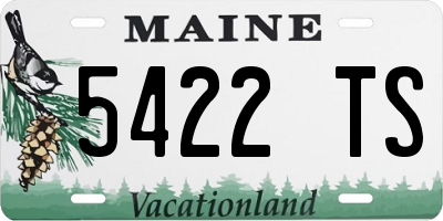 ME license plate 5422TS