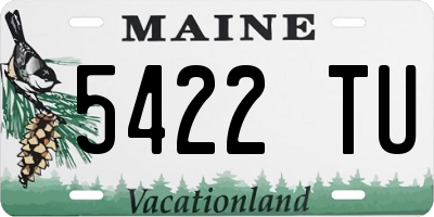 ME license plate 5422TU