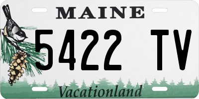 ME license plate 5422TV