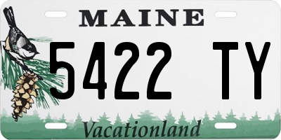 ME license plate 5422TY