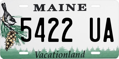 ME license plate 5422UA