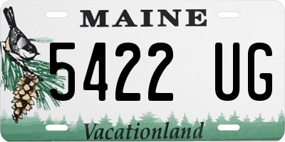 ME license plate 5422UG