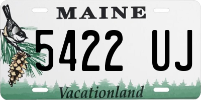 ME license plate 5422UJ