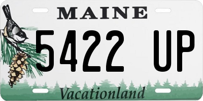 ME license plate 5422UP