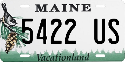ME license plate 5422US