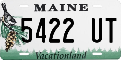 ME license plate 5422UT