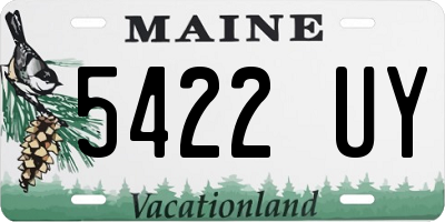 ME license plate 5422UY