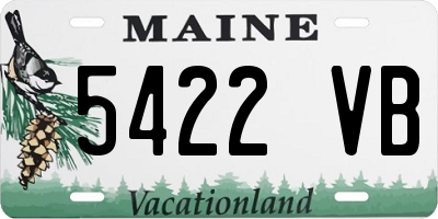 ME license plate 5422VB