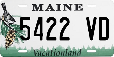 ME license plate 5422VD