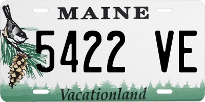 ME license plate 5422VE