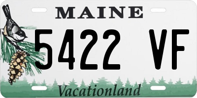ME license plate 5422VF