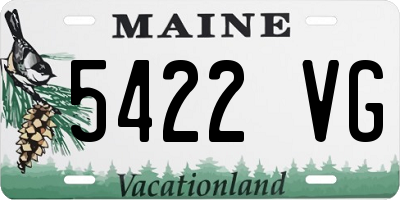 ME license plate 5422VG