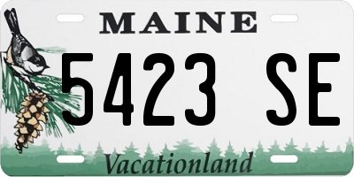 ME license plate 5423SE