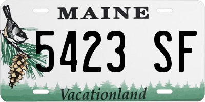 ME license plate 5423SF