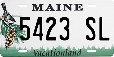 ME license plate 5423SL