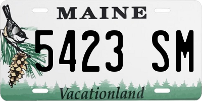 ME license plate 5423SM