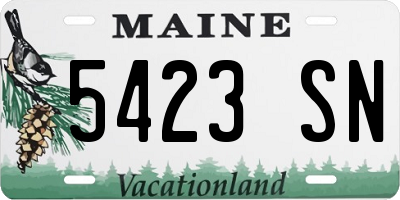 ME license plate 5423SN