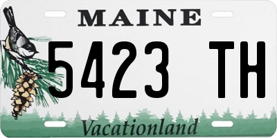 ME license plate 5423TH