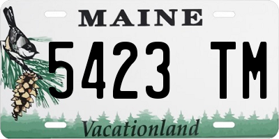 ME license plate 5423TM