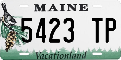 ME license plate 5423TP