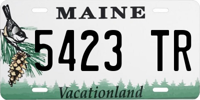 ME license plate 5423TR