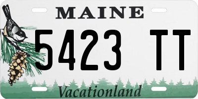 ME license plate 5423TT